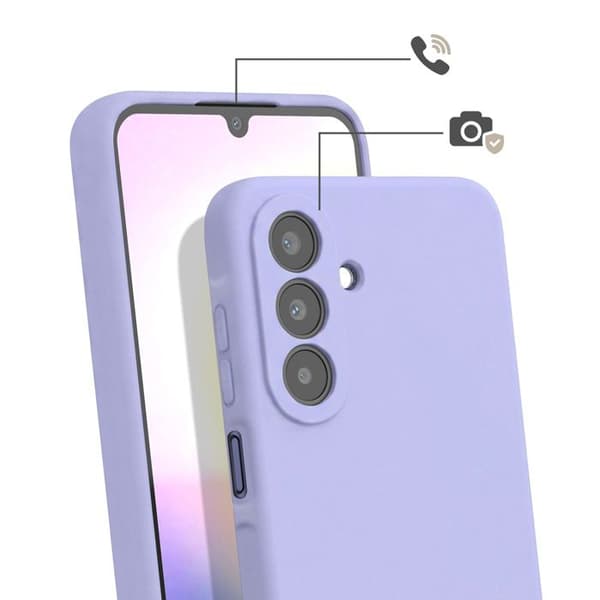 Silicone Cover til Samsung Galaxy A25 5G med Halsrem Lavendel Violett