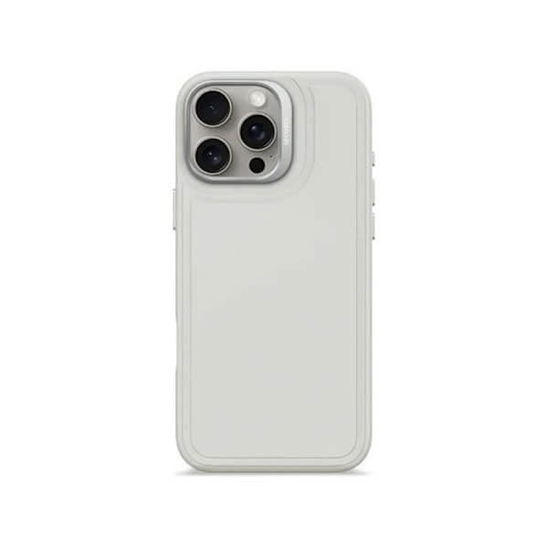 Coque - DEKODERT - iPhone 16 Pro Max - Antimikrobielt Silikone - Kompatibel med MagSafe - Grå Grå