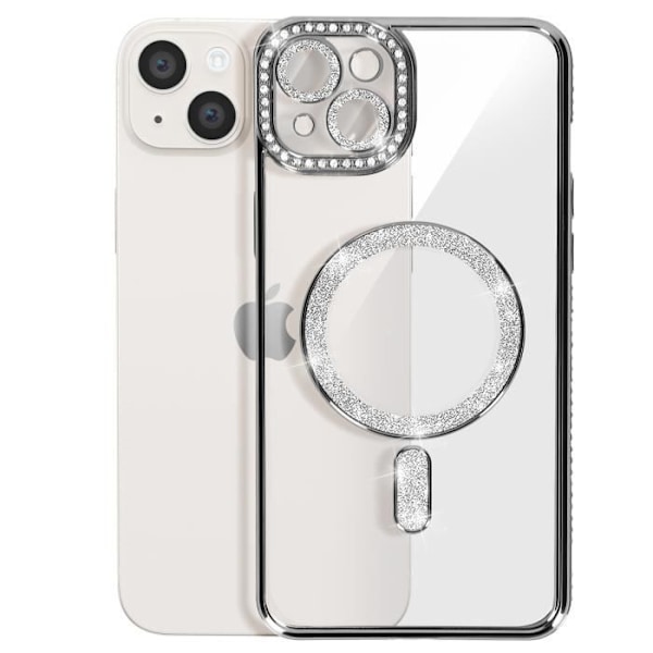 Coque Diamant för iPhone 14 Plus MagSafe Contour Strass Svart Svart