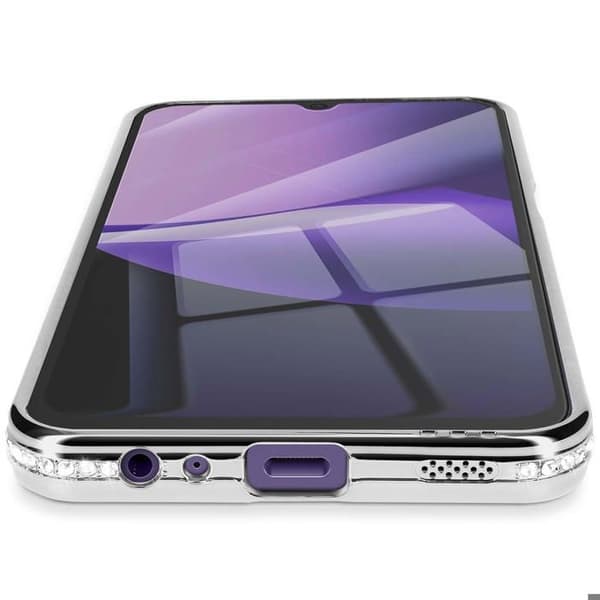 MagSafe-fodral - AVIZAR - Redmi 15C - Silver Strass-kontur - Stötabsorbering - Elegant Grå