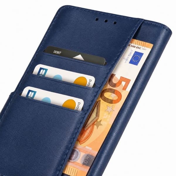 Etui til Google Pixel 11 / 11 Pro Læderlook med Støtte og Lommeblæk Blå nat Blå