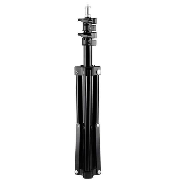 Justerbart teleskopstativ 1,1 m med smartphoneholder i sort