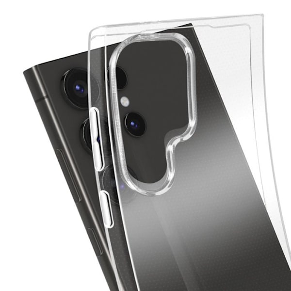 Telefonfodral - MAYAXESS - Samsung Galaxy S24 Ultra - Mjuk silikon - Transparent - Lätt design Transparent