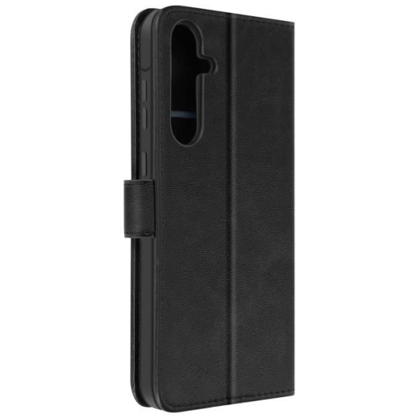 Taske til Samsung Galaxy A55 Håndledsrem Flip Wallet Stand Sort