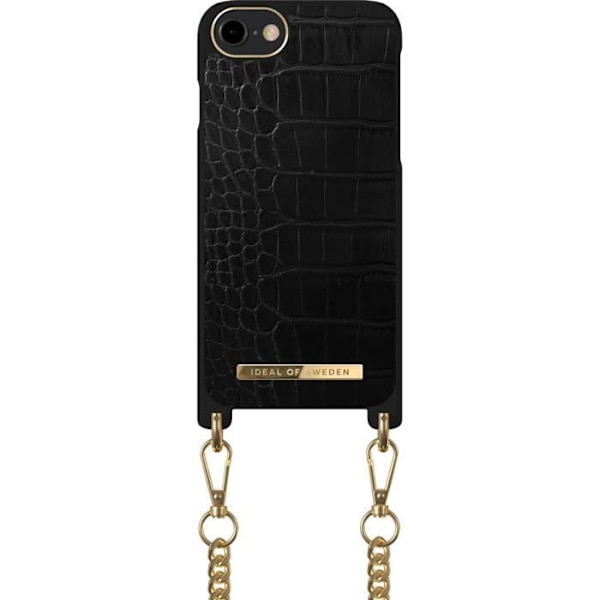 Fodral Halsband Rem Apple iPhone 6/7/8/SE/SE22 Jet black croco Ideal Of Sweden