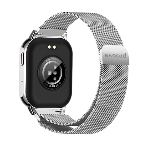 Elegant Smartwatch med Sundheds-/Aktivitetsmonitor IP67 Vandtæt Proove Sølv Grå