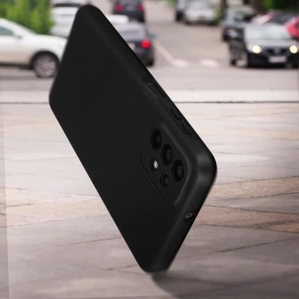 Coque - Samsung - Galaxy A32 5G - Hårdt Bagbeskyttelse - Blød Foranbeskyttelse - Sort Svart