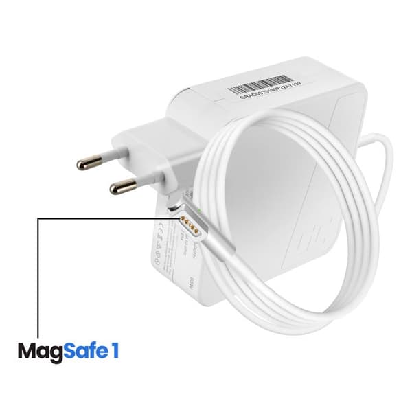 Lader til MacBook Pro 13" A1278 2011-2012 MagSafe 1 - 60W Hvid Vit