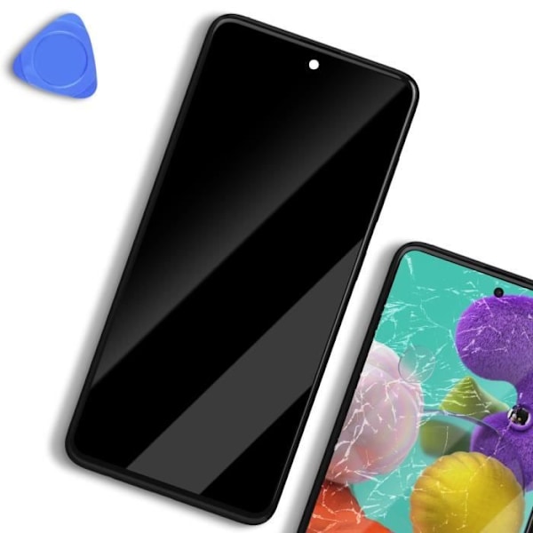 Skærm til Samsung Galaxy A51 LCD + Touchscreen + Original Samsung Chassis Sort Svart