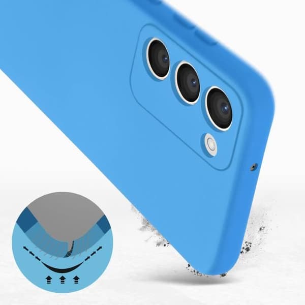 Coque - Hurtig Beskyttelse - Samsung Galaxy S23 - Semi-hård - Silikone - Blå Blå