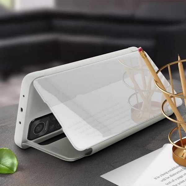 Kotelo - Xiaomi - Mi 10T / Mi 10T Pro - Läpinäkyvä kannen - Peilimuotoilu - Tuki Silvergrå