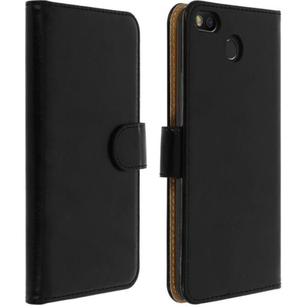 Etui - AVIZAR - Fairphone 3 - Fodral i ekologiskt läder - Klistrig fästning - Magnetflik - Svart Svart