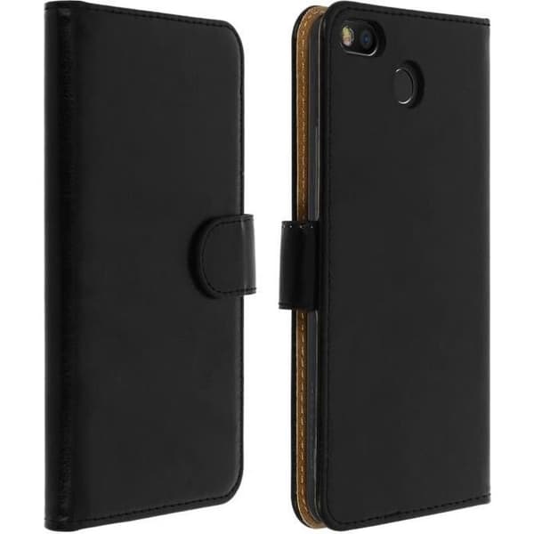 Folio Cover - AVIZAR - Fairphone 3 - Øko-læder - Selvklæbende montering - Magnetlukning - Sort Svart