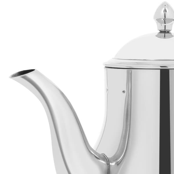 Stålvattenkanna med Precision Hällpip och Silverfärgad Lock Grå