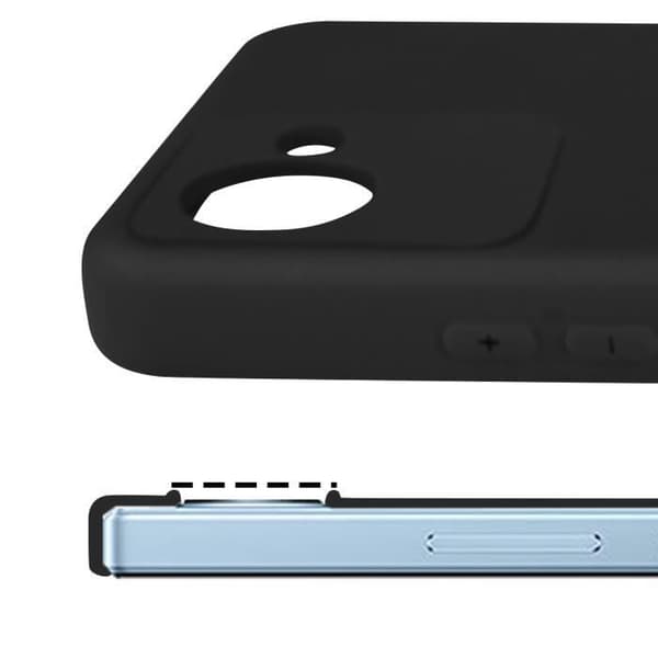 Coque - Realme - C30 - Silikon Halvstyv - Stötskydd - Soft-touch Finish Svart
