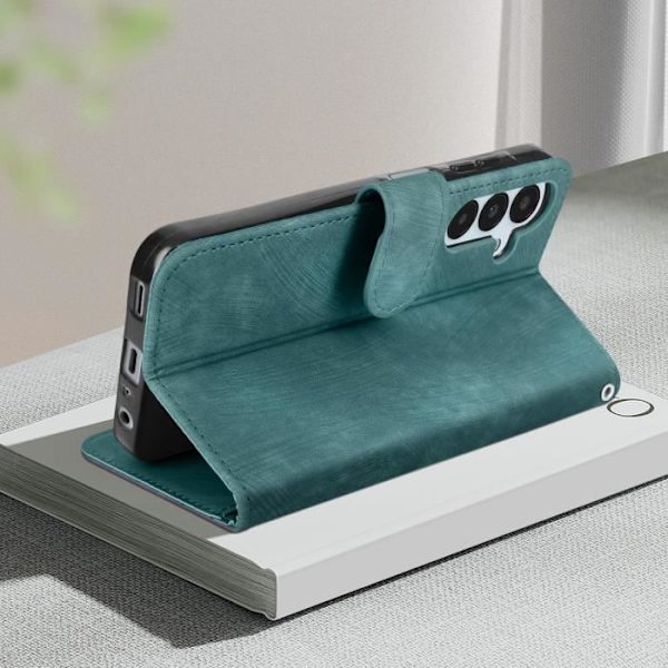 Tiger Case for Samsung A25 5G - AVIZAR - Video Support Wallet - Vihreä Grön