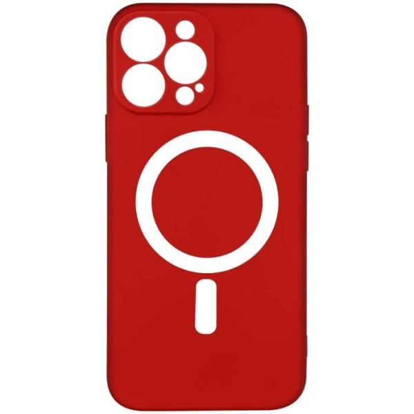 MagSafe Fodral till iPhone 13 Pro Max Soft Touch Matte Upphöjda kanter röd