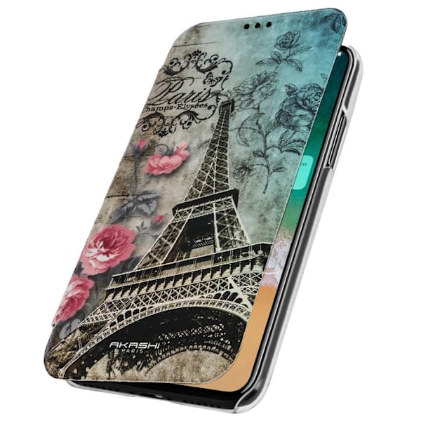 Housse iPhone X / XS T511 Portefeuille Pariisi Champs Élysées Akashi Svart