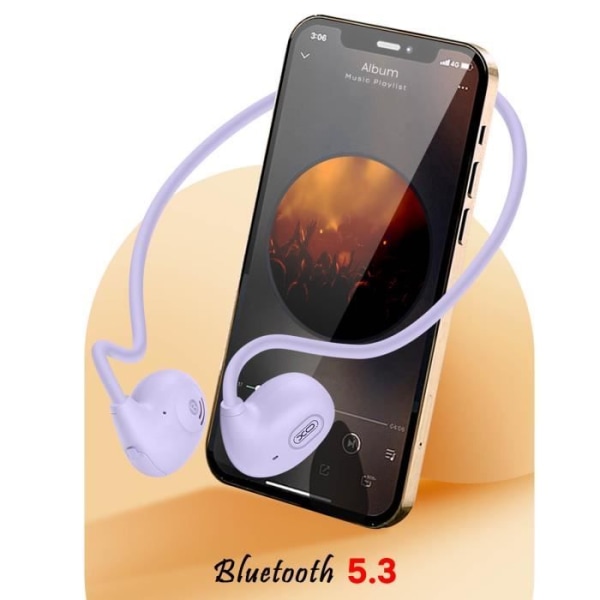 XO Air Conduction Bluetooth 5.3 hörlurar Lila