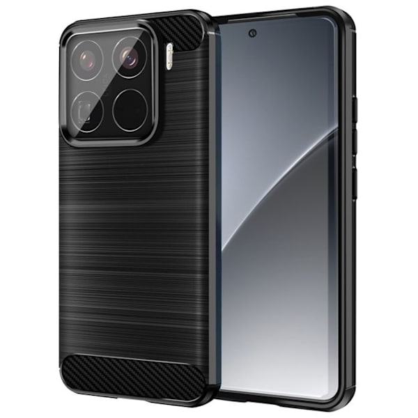 Suojakuori Xiaomi 15 Pro Silikoni Hiilikuitu Harjattu Musta Svart