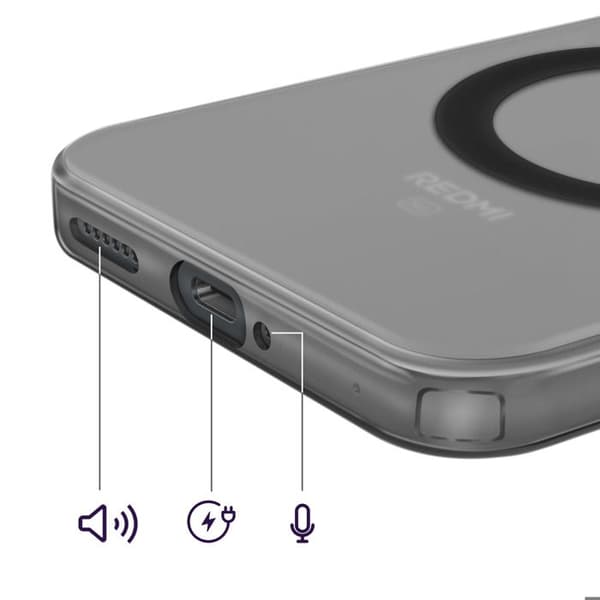 Cover til Redmi Note 15 Pro 5G Forstærket Kompatibel med MagSafe Tilbehør Sort Svart