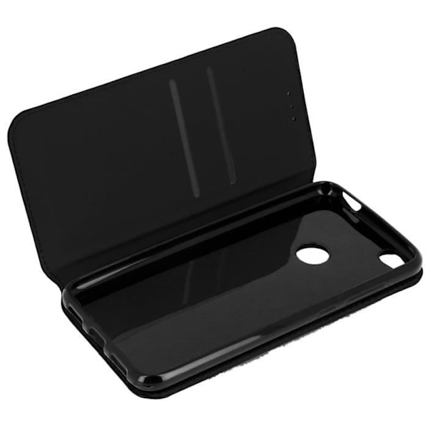 Folio plånbok - AVIZAR - Huawei P8 Lite 2017 - Svart - Semihård - Lock Svart