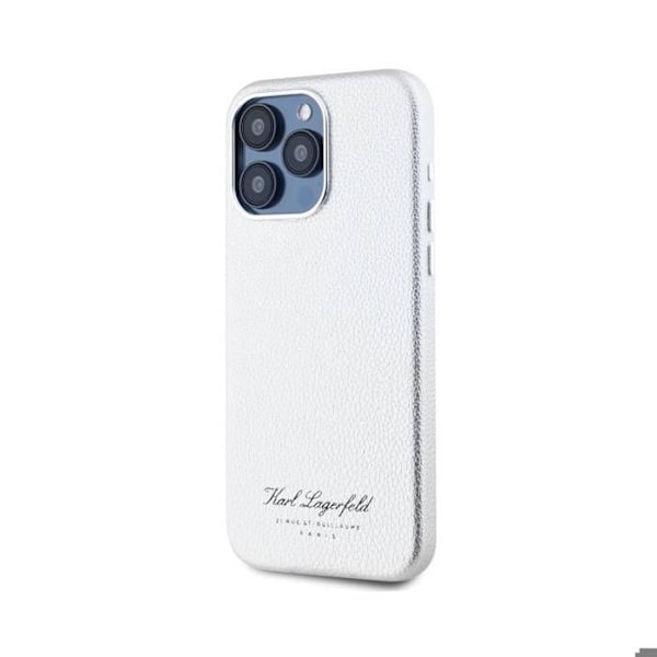 Coque til iPhone 15 Pro Max Hotel RSG Tekstureret Grained Elegant Karl Lagerfeld Sølv Grå