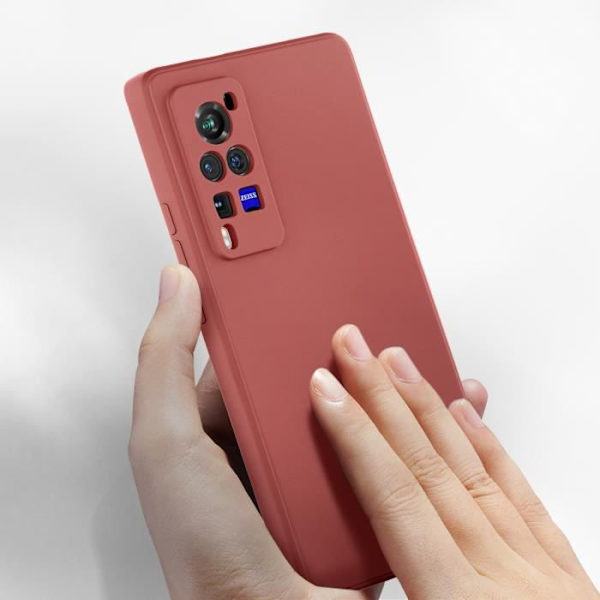 Skyddshölje - AVIZAR - Vivo X60 Pro - Flexibelt silikon - Soft Touch-yta - Hallonrosa Hallonrosa