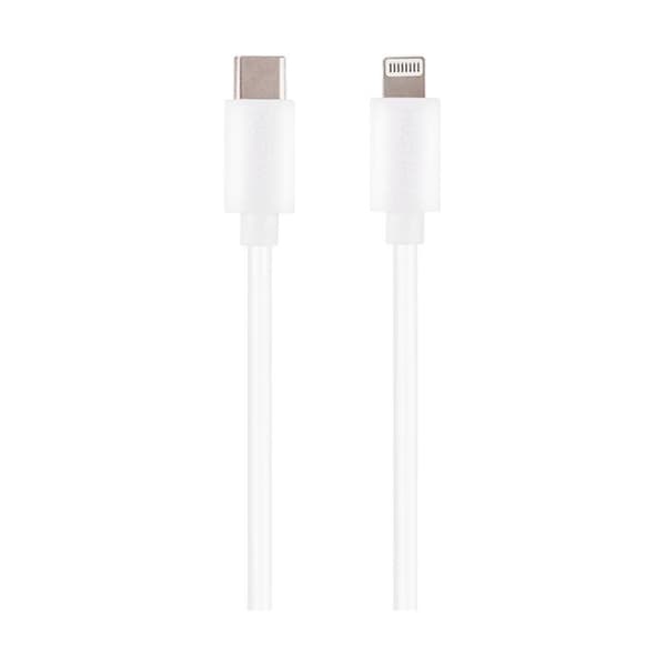 USB-kabel - GRAB 'N GO - Lightning til USB-C - 27W PD 3.0 - 1m - Hvid Vit