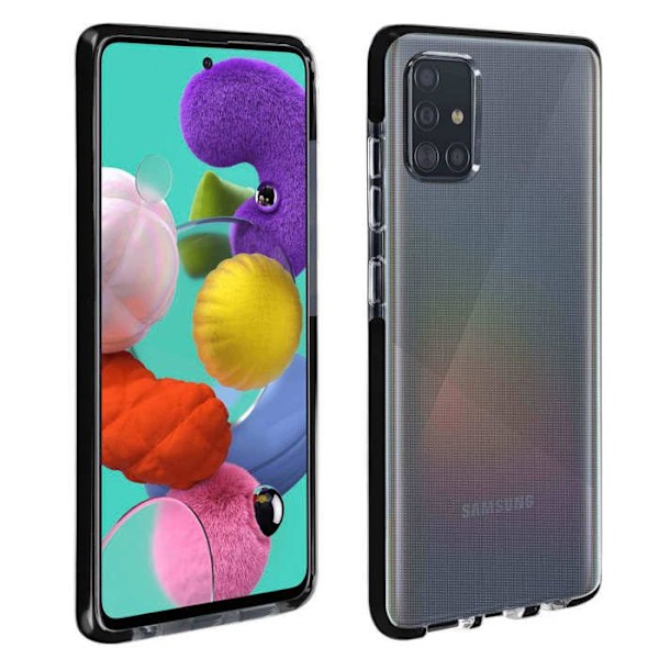 Coque Galaxy A51 Beskyttelse Fleksible Forstærkede Hjørner Akashi Sort Svart