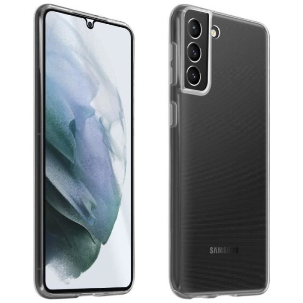 Samsung Galaxy S21 Plus pehmeä kotelo ja 9H Hardness karkaistu lasikalvo musta