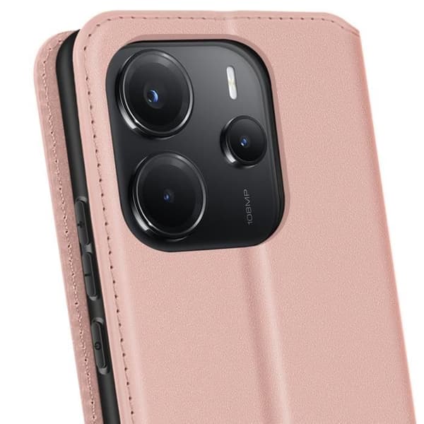 Étui - AVIZAR - Xiaomi Redmi Note 14 4G - Rosa - Magnetisk Lock - Videostöd Rosa