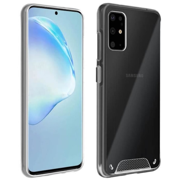 Fodral - AVIZAR - Galaxy S11 - Bi-material skydd - Transparent design - Behagligt grepp Transparent, vit