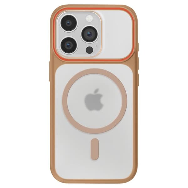 iPhone 14 Pro Cover Bi-Material Design Kompatibel med MagSafe Brun brun