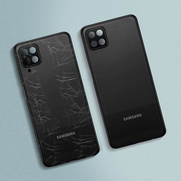 Samsung Galaxy A12 Batteri Cover Original Samsung Bagcover Sort