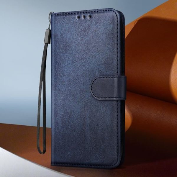 Fodral till Xiaomi 14T - AVIZAR - Wallet Flip och stabilt videostöd - Midnight Blue Blå