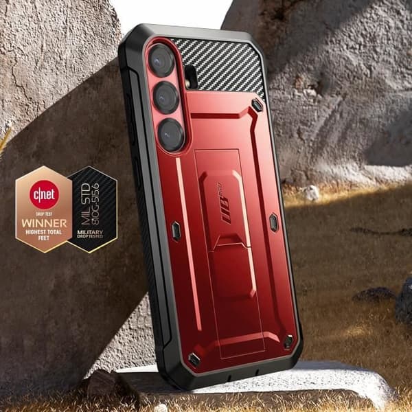 Coque Intégrale för Samsung Galaxy S25 Stötabsorberande Stödskydd Supcase Röd Röd