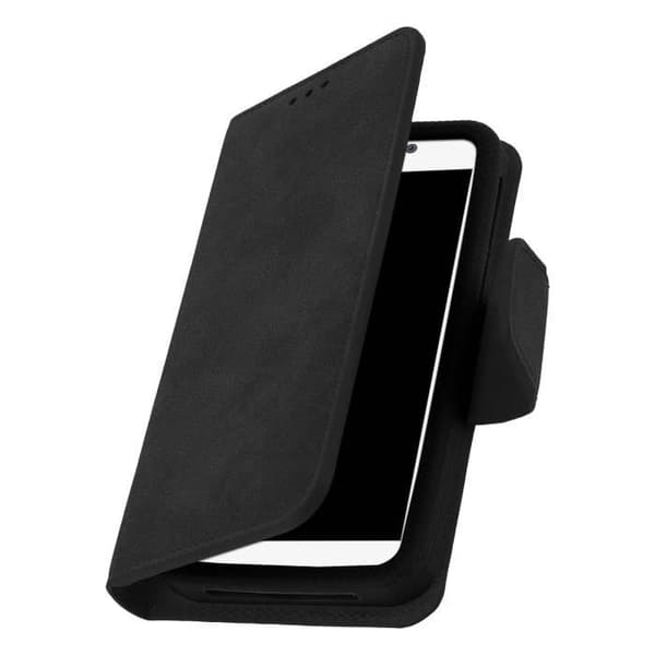 Universal Folio Covers - AVIZAR - Slidt Effekt - 2 Kortlommer - Magnetlukning - Sort Svart