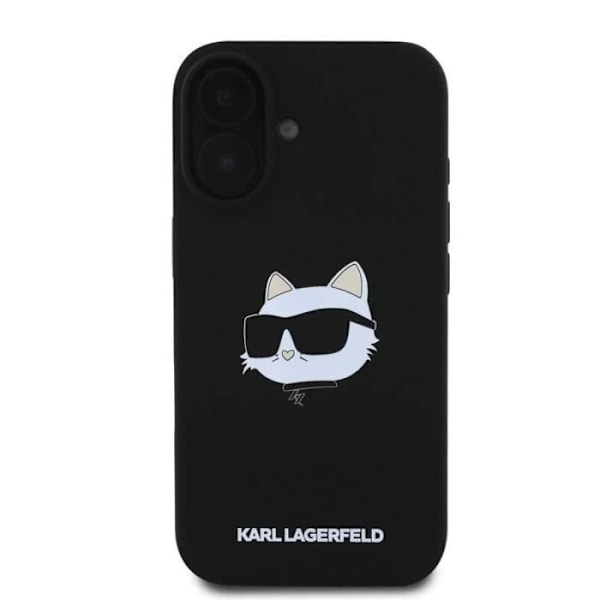 Karl Lagerfeld Liquid Silicone Choupette Head Case til iphone 16 6.1" Sort - KLHMP16SSCHPPLK Svart
