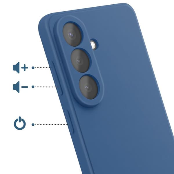 Pehmeä silikonikuori Galaxy S26:lle, Soft-Touch, sininen Blå