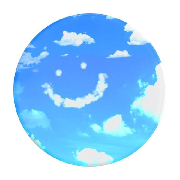 Ring och Universal Support - POPSOCKETS - Blue Skies - Infällbar - Video Support - Smartphone Vit