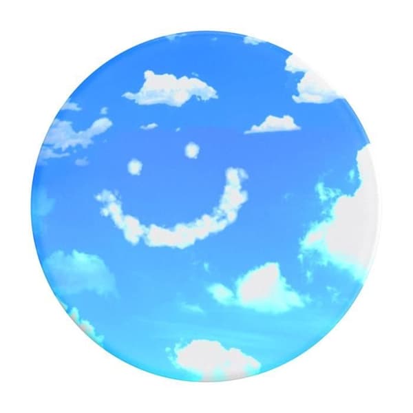 Ring og Universal Support - POPSOCKETS - Blue Skies - Udtrækkelig - Video Support - Smartphone Vit