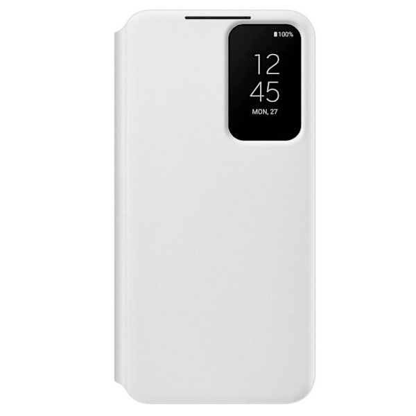 Kotelo - Samsung - Galaxy S22 Plus - Älykäs Clear View Cover - Valkoinen - Täysi suojaus Vit