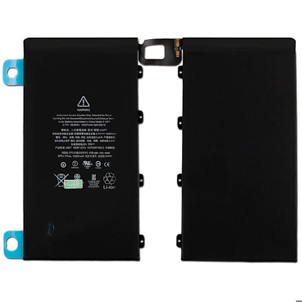 Internt batteri iPad Pro 12.9 10 307mAh Li-Ion ersätter 1ICP3/87/162-2 - Svart Svart