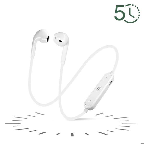 Bluetooth-hörlurar - AKASHI - In-ear - Svettsäker - 5H batteritid - HD-ljud Silvergrå