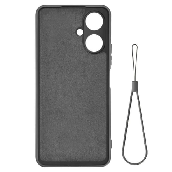 Taske til Xiaomi Redmi 13C - AVIZAR - Halvstiv mat anti-fingeraftryksrem Sort Svart