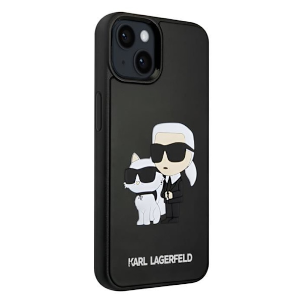 Cover til iPhone 15 Plus Bi-materiale forhøjede kanter Karl Lagerfeld Sort Svart