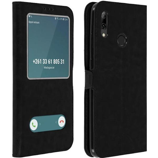 Fodral - Huawei - P Smart 2019/Honor 10 Lite - Silikon - Mjuk Skal - Dubbel Fönster Svart