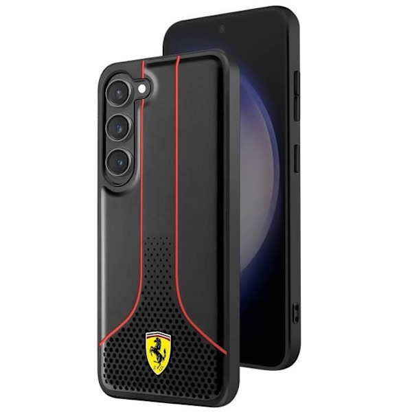 Fodral till Samsung Galaxy S23 Plus Vegan Leather QI Compatible Ferrari Black Svart