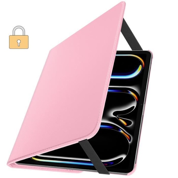 Flip Case iPad Pro 11 2024:lle - AVIZAR - 360 Pyörivä folio - Vaaleanpunainen - Synteettinen Rosa
